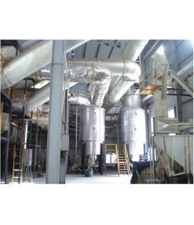 Lò đốt trấu phục vụ sấy lúa